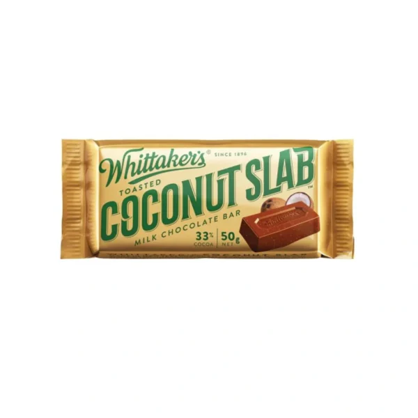 Whittakers Coconut Slab 50g Heldeke