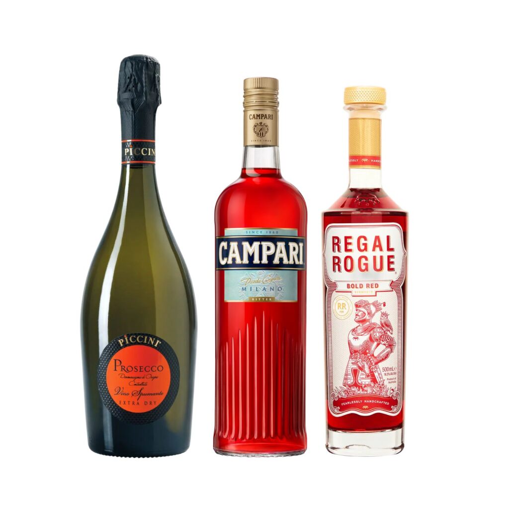 Negroni bundle with Campari, vermouth and prosecco