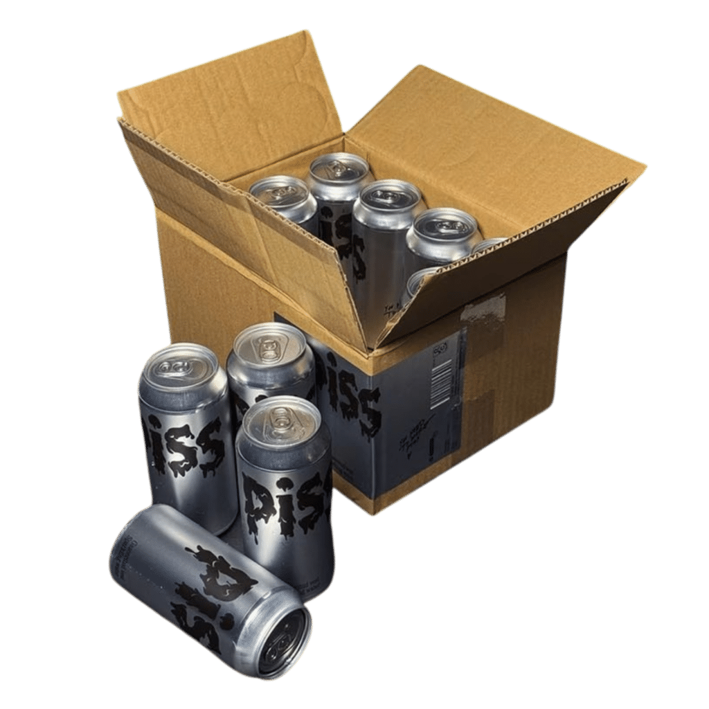 piss sparkling water box