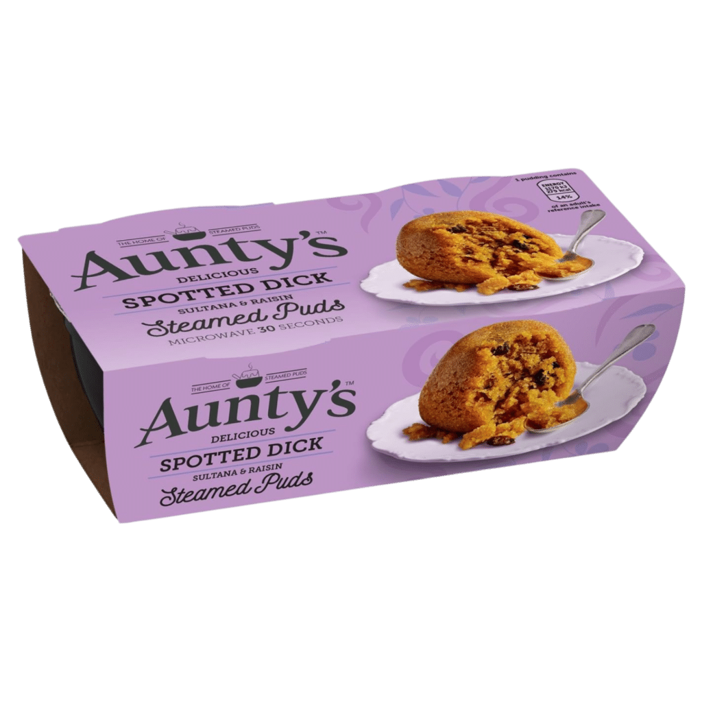 Aunty's Spotted Dick Steamed Pudding 2 x 95g